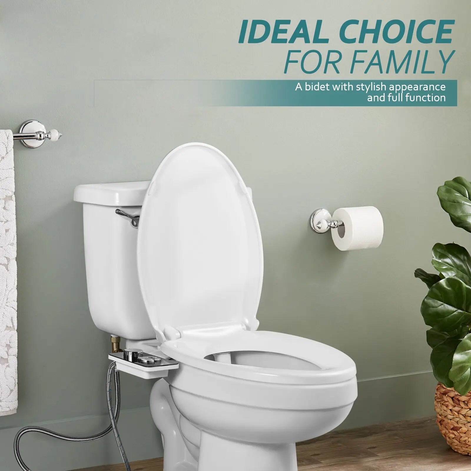 SAMODRA Non-Electric Cold Water Bidet Attachment with Adjustable Pressure
