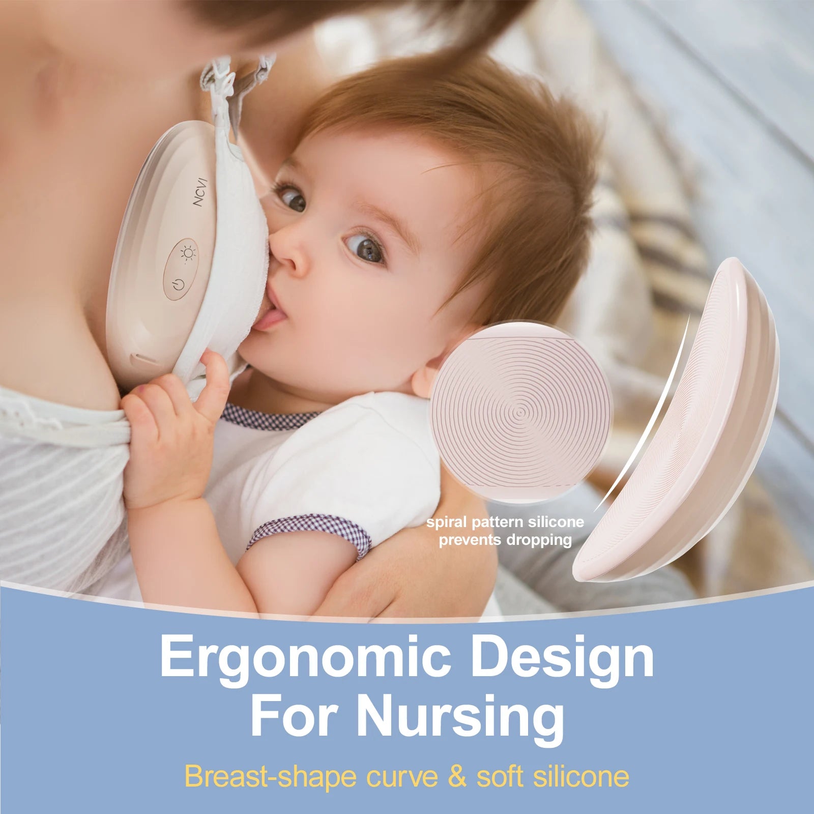 NCVI 2-in-1 Lactation Massager with Heat for Breastfeeding & Pumping Support