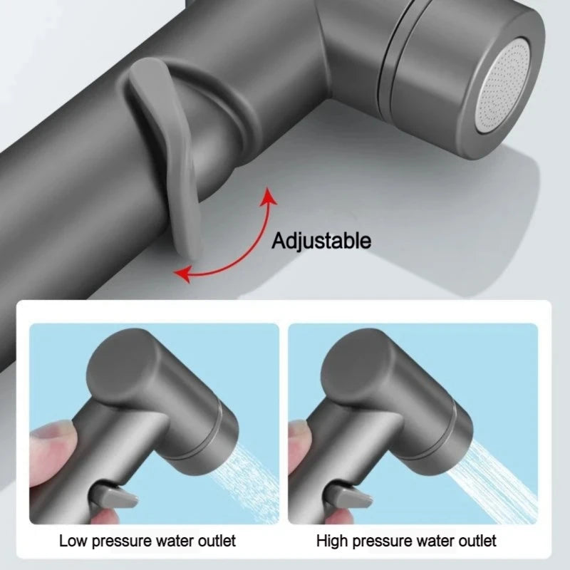 Stainless Steel Wall-Mounted Bidet Sprayer Set