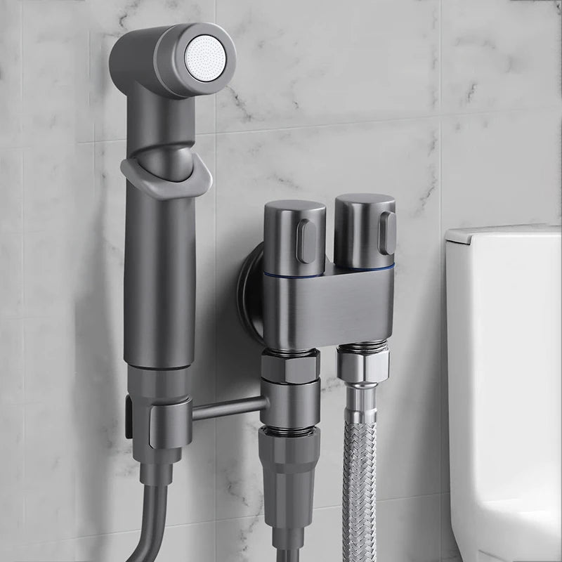 Stainless Steel Wall-Mounted Bidet Sprayer Set